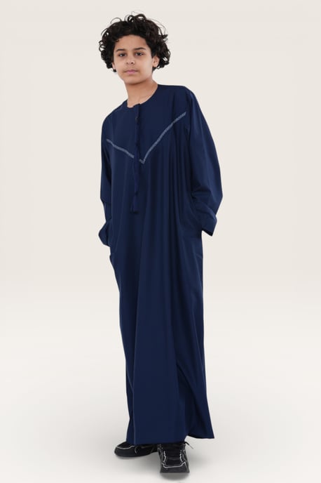 Kinder Jungen Navy Eid Marokkanische Thobe Robe Djellaba Ramadan Eid Jubba-LFS K-HM10 - Image 3
