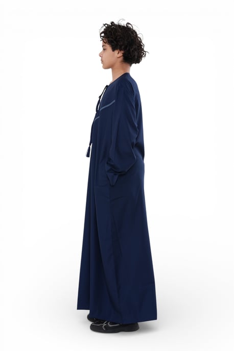 Kinder Jungen Navy Eid Marokkanische Thobe Robe Djellaba Ramadan Eid Jubba-LFS K-HM10 - Image 4