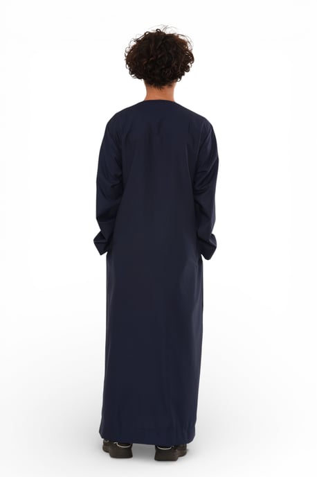 Kinder Jungen Marineblau Eid Marokkanische Jubba Robe Djellaba Ramadan Eid Thobe LFS- K-HM11 - Image 5