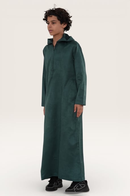 Grünes marokkanisches Jubba-Gewand für Jungen zum Eid-Fest (Ramadan) LFS - K-HM12 - Image 3