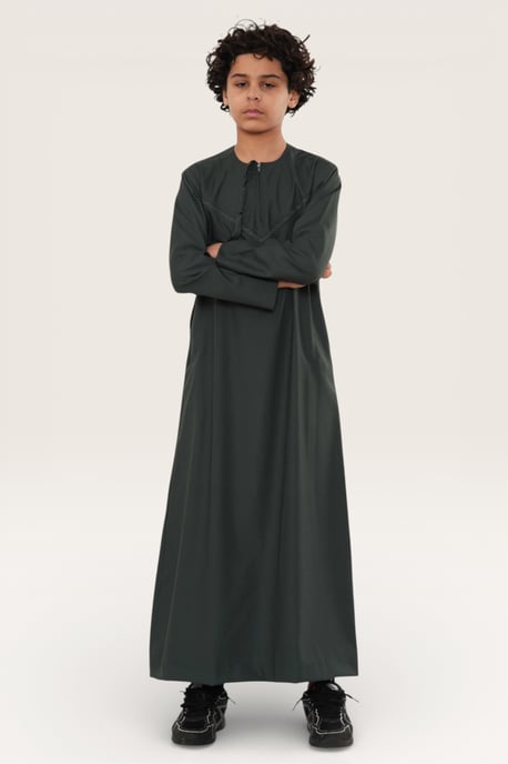 Kinder Jungen grün Ramadan Eid marokkanische Jubba Robe muslimische Djellaba Thobe LFS -K-TT008 - Image 3