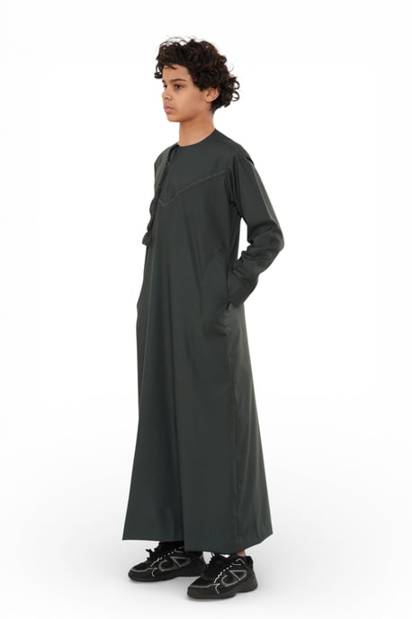 Kinder Jungen grün Ramadan Eid marokkanische Jubba Robe muslimische Djellaba Thobe LFS -K-TT008 - Image 5