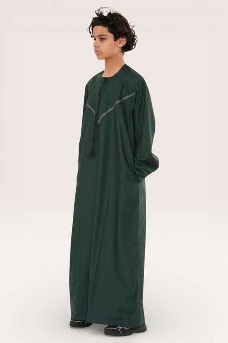 Kinder Jungen grün Eid marokkanische Thobe Robe Djellaba Ramadan Eid Jubba-LFS K-HM10 - Image 3