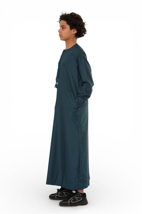 Kinder Jungen blau Ramadan Eid marokkanische Jubba Robe muslimische Djellaba Thobe LFS -K-TT008 - Image 4