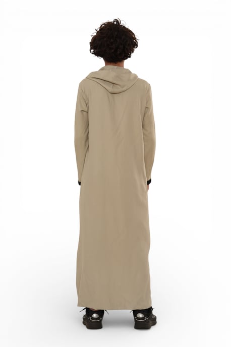 Kinder Jungen grau Eid mit Kapuze marokkanische Thobe Robe Djellaba Ramadan Jubba LFS- K-HM3 - Image 5