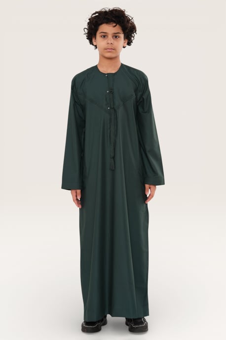 Kinder Jungen grün Eid marokkanische Jubba Robe Djellaba Ramadan Eid Thobe LFS- K-HM11 - Image 2