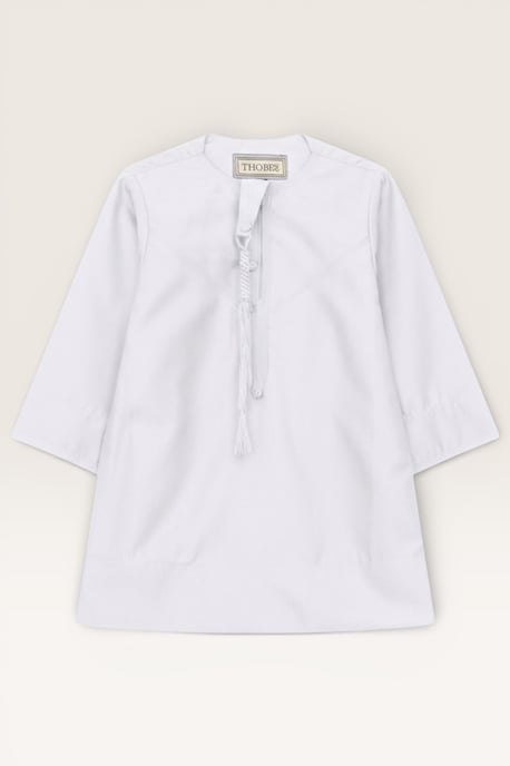 Kinder Jungen Weiß Baby Ramadan Marokkanischer Thobe Robe Emirati Eid Jubba LFS-B-TT001 - Image 2