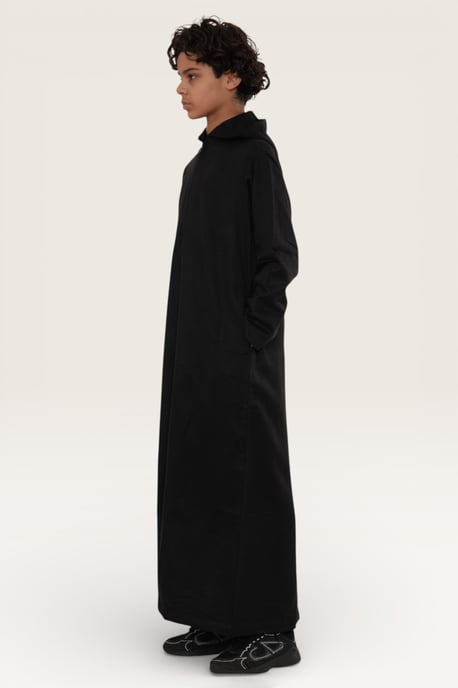 Schwarzes marokkanisches Jubba-Gewand für Jungen zum Eid-Fest (Ramadan) – LFS - K-HM12 - Image 3