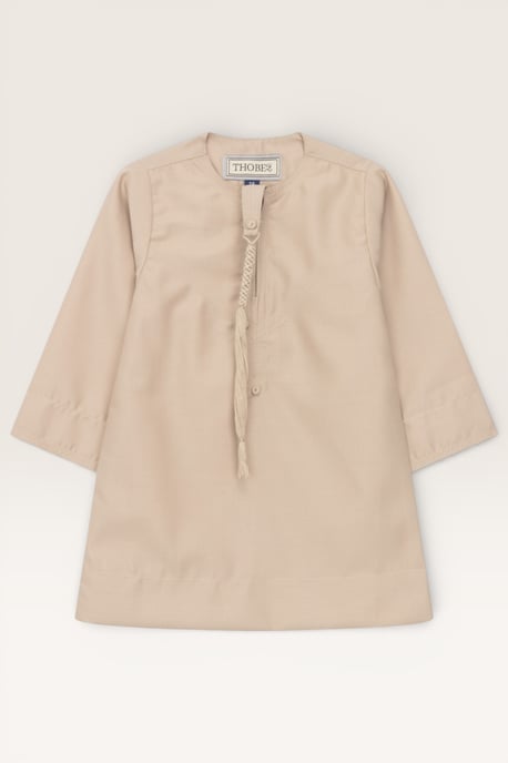 Kinder Jungen Beige Baby Ramadan Marokkanischer Thobe Robe Emirati Eid Jubba LFS-B-TT001 - Image 2