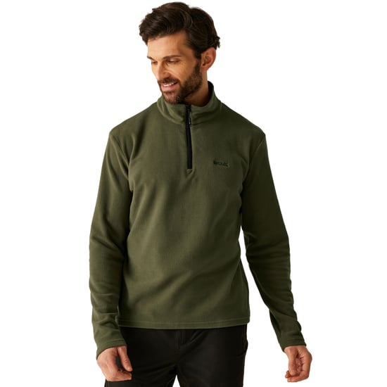 Regatta Great Outdoors Herren Thompson Fleece-Top mit Reißverschluss bis zur Brust (Oliv) - Image 4