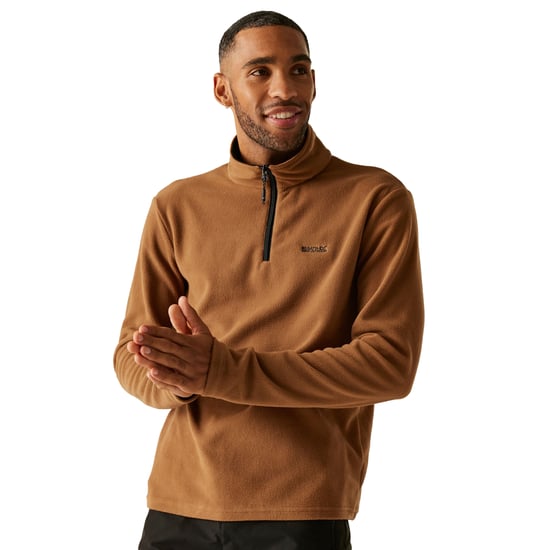 Regatta Great Outdoors Herren Thompson Fleece-Top mit Reißverschluss bis zur Brust (Nussbraun) - Image 4