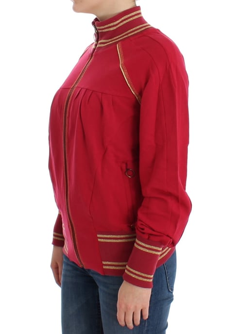 Rote Zip-Up Strickjacke - Image 3
