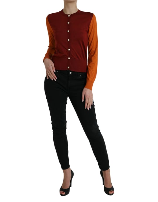Farbenblock Strickcardigan - Image 2