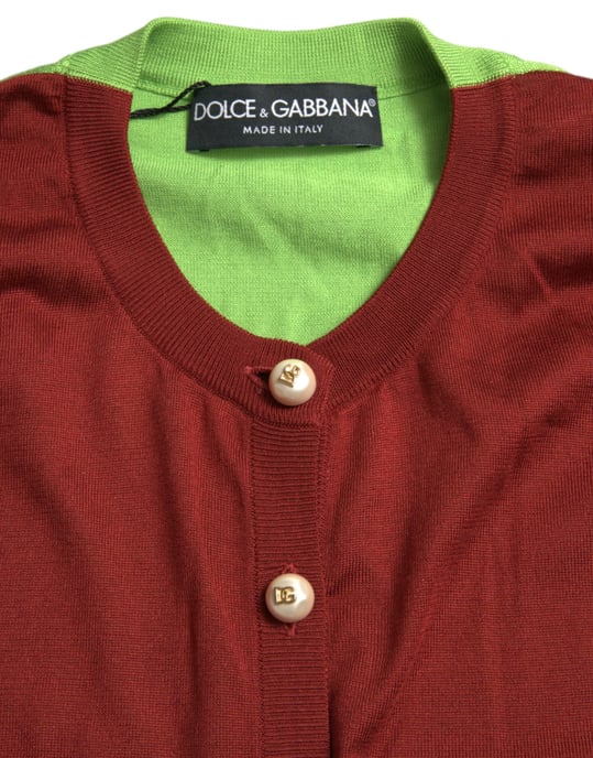 Farbenblock Strickcardigan - Image 6