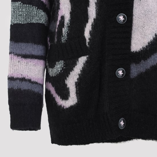 Gestickter Mohair-Mix Oversize Cardigan - Image 4