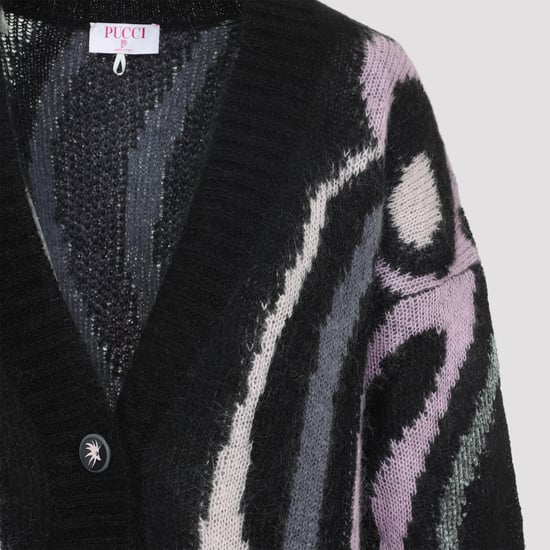 Gestickter Mohair-Mix Oversize Cardigan - Image 5