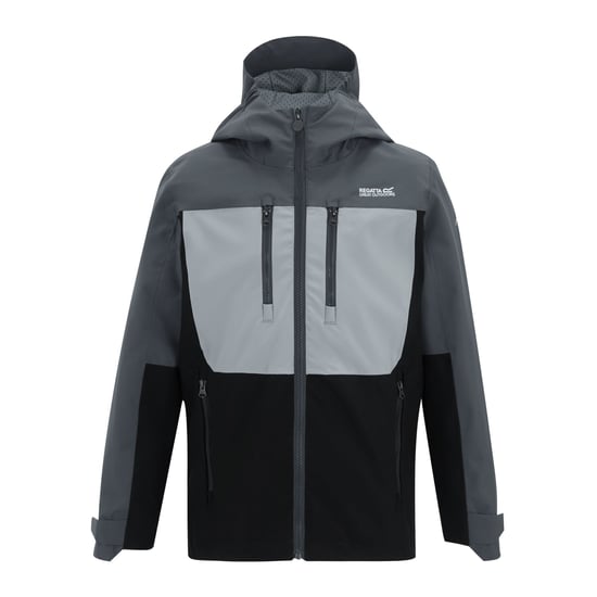 Regatta - "Highton" Jacke, wasserfest für Kinder (Mittelgrau/Wolkengrau/Schwarz) - Image 1