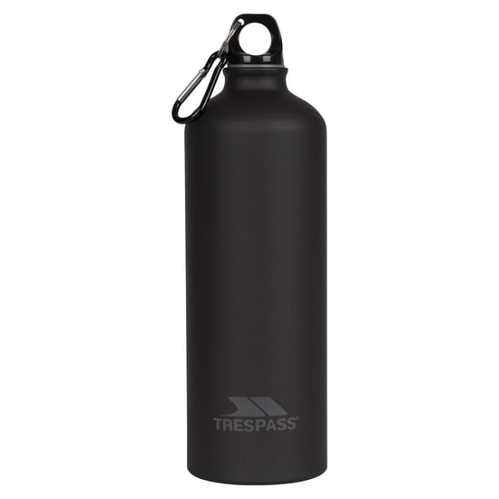 Trespass Erwachsene Slurp Wasserflasche mit Karabiner (1 Liter) (Matt Schwarz) - Image 1