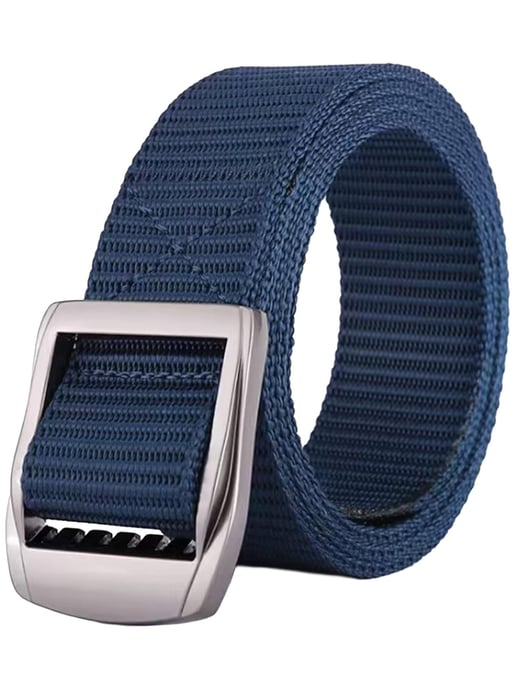 Enzo | 2er-Pack Herren Canvas-Gürtel - Grau & Marineblau - Image 4
