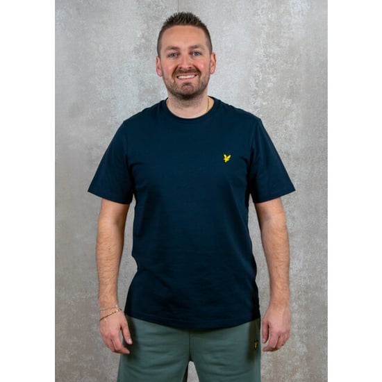 Lyle & Scott Brand Logo-T-Shirt auf der Brust in dunklem Marineblau - Image 4