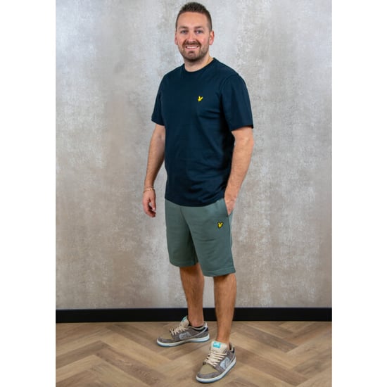 Lyle & Scott Brand Logo-T-Shirt auf der Brust in dunklem Marineblau - Image 5