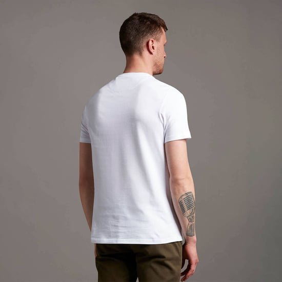 Lyle & Scott Einfarbiges T-Shirt in Weiß - Image 2