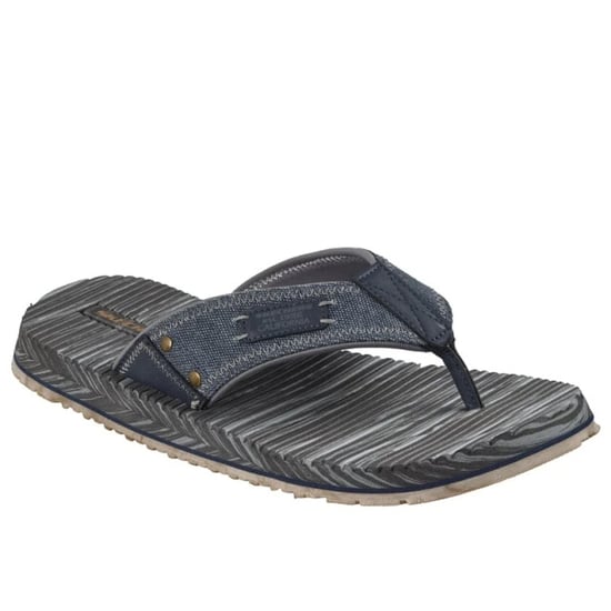 Skechers Quill Textile Herren Flip-Flops in Marineblau - Image 1