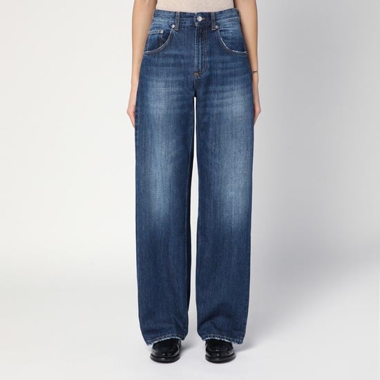 Weite Pop Blue Jeans mit gewaschenem Effekt - Image 1