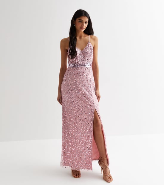 Blush Embelish Riemchen-Maxikleid - Image 1