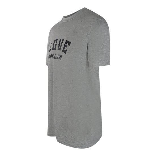 Moschino T-shirt Mit Auffälligem Logo In Grau - Image 3