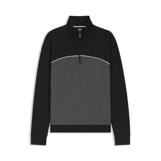 Boss - Sweatshirt für Herren, mit kurzem Reißverschluss (Schwarz) - Image 1