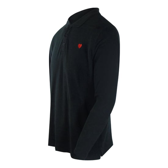 Love Moschino Langarm-poloshirt Mit Kleinem Herzlogo, Schwarz - Image 3