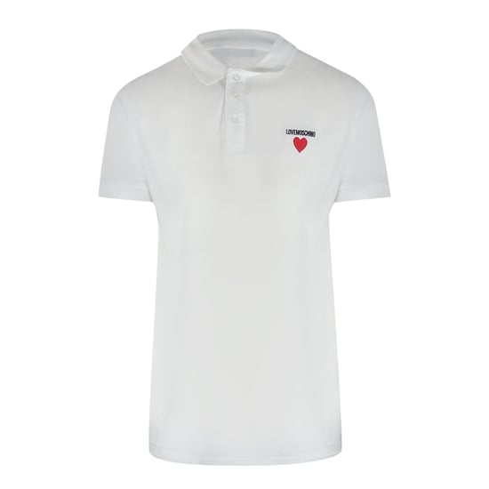 Weißes Poloshirt Mit Moschino-herzlogo - Image 1