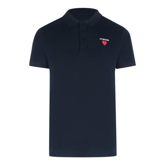 Love Moschino Poloshirt Mit Herzlogo In Marineblau - Image 1
