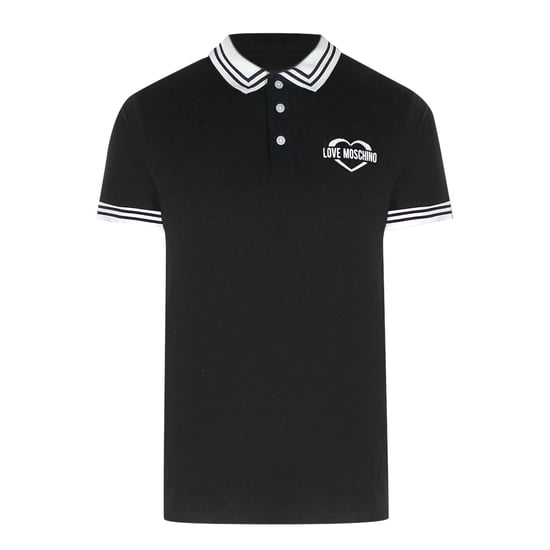 Love Moschino Poloshirt Mit Zwei Kragenspitzen Und Love-logo, Schwarz - Image 1