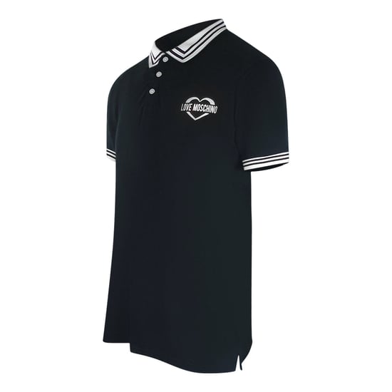 Love Moschino Poloshirt Mit Zwei Kragenspitzen Und Love-logo, Schwarz - Image 2