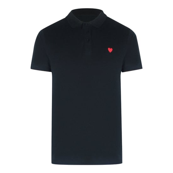 Love Moschino Poloshirt Mit Kleinem Herz, Schwarz - Image 1