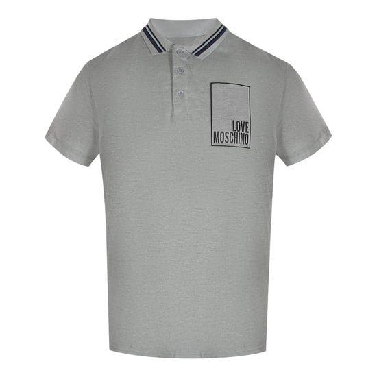 Moschino Box Logo Graues Poloshirt - Image 1