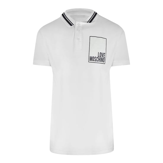 Moschino Box Logo Weißes Polohemd - Image 1