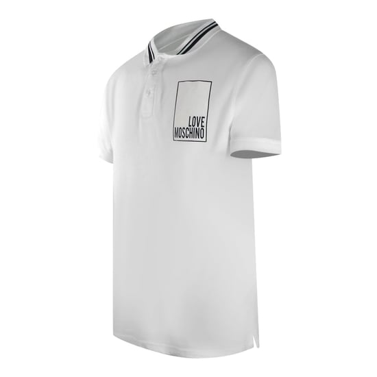 Moschino Box Logo Weißes Polohemd - Image 4
