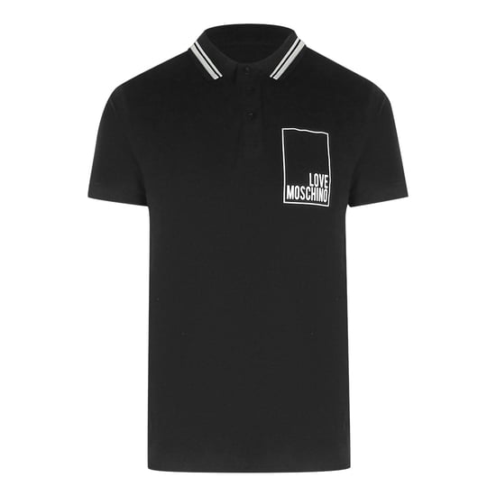 Moschino Box Logo Schwarzes Polohemd - Image 1