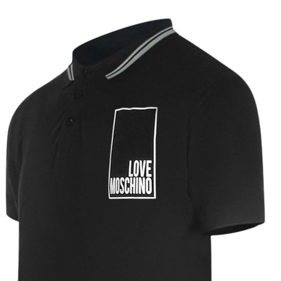 Moschino Box Logo Schwarzes Polohemd - Image 3