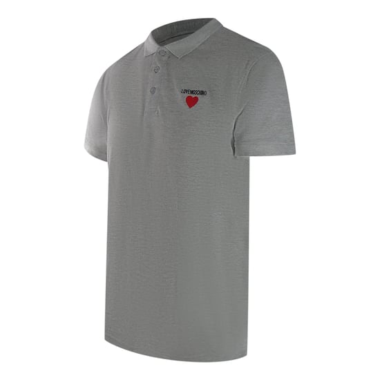 Moschino Poloshirt Mit Herzlogo, Grau - Image 2