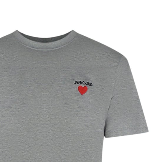 Moschino T-shirt Mit Kleinem Logo, Grau - Image 3