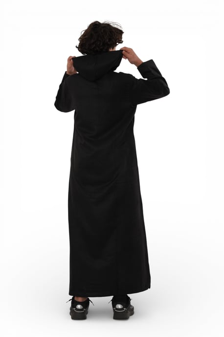 Kinder Jungen Kapuzen-Eid-Gewand, schwarz, marokkanisch, Jubba-Gewand, Ramadan-Eid-Thobe - K-HM12 - Image 3