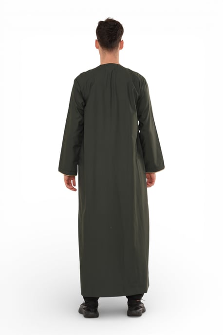 Herren Grüne Ramadan Marokkanische Jubba Robe Djellaba Eid Kaftan Thobe LFS -TT-007 - Image 5