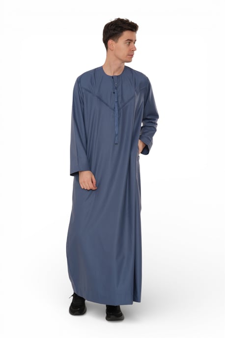 Herren Eid Blaue marokkanische Jubba Robe Djellaba Ramadan Eid Thobe – HM11 - Image 2