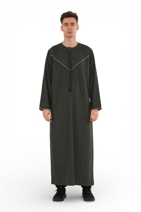 Herren Ramadan Grüne marokkanische Jubba-Robe Djellaba Eid Thobe – TT-007 - Image 1
