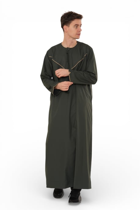 Herren Ramadan Grüne marokkanische Jubba-Robe Djellaba Eid Thobe – TT-007 - Image 2