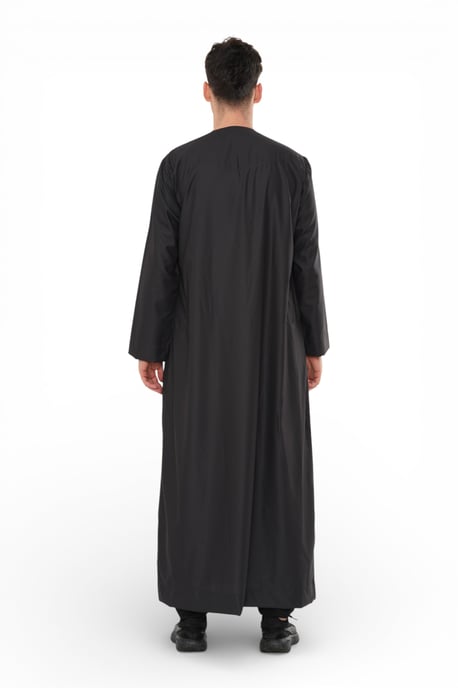 Herren Ramadan Eid Charcoal Black Marokkanische Jubba Robe Djellaba Thobe – TT-008 - Image 5